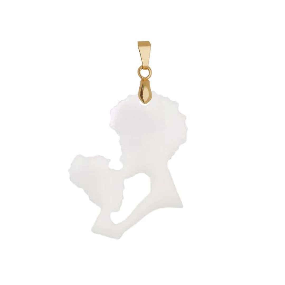 Mom and Girl Pendant - Breast Milk Jewelry