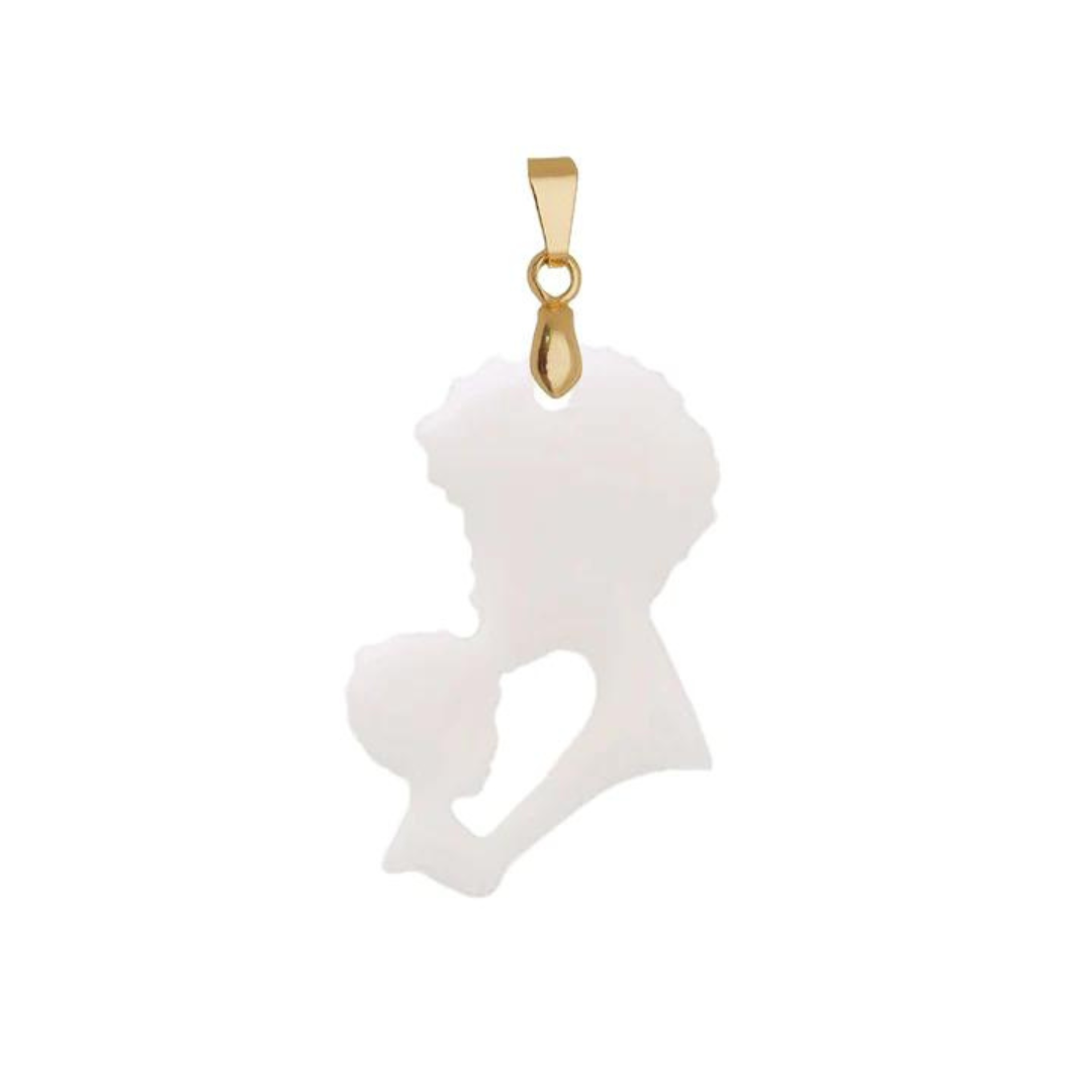 Mom and Boy Pendant - Breast Milk Jewelry