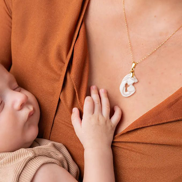 Colgante de madre y bebé - joyas de leche materna