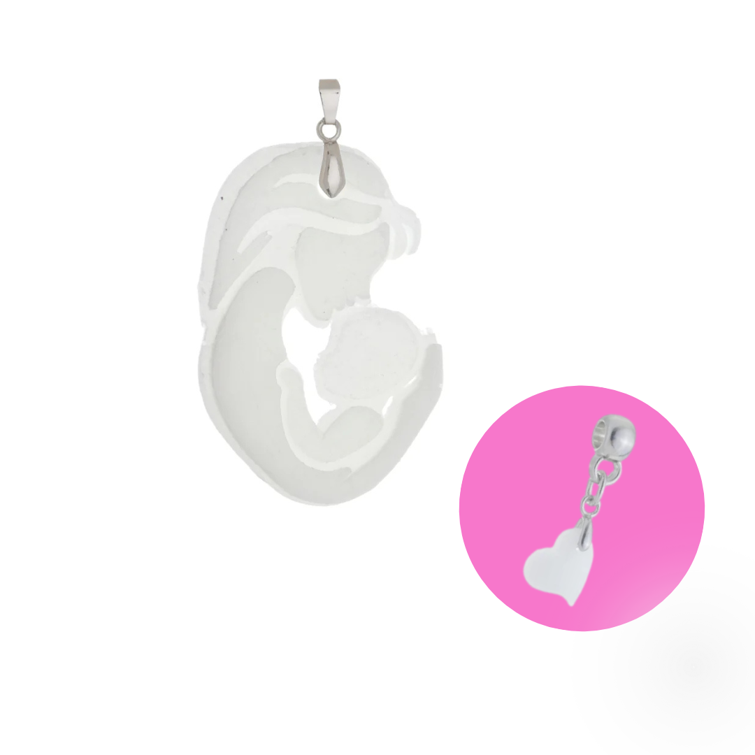 Breast Milk Jewelry Pendent - 2 Jewels in 1 Kit